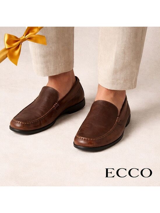 exco Other - ECCO Brown Leather Slip-On Loafers EU 47 US 13